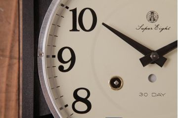アンティーク雑貨　AICHI(アイチ、愛知時計電機)　手巻き式　30DAY　Super　Eight　掛け時計(柱時計、振り子時計)