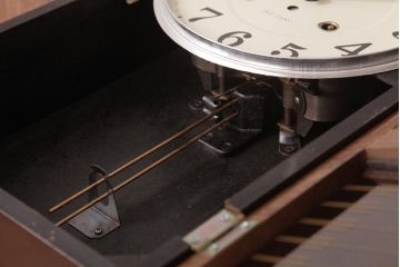 アンティーク雑貨　AICHI(アイチ、愛知時計電機)　手巻き式　30DAY　Super　Eight　掛け時計(柱時計、振り子時計)