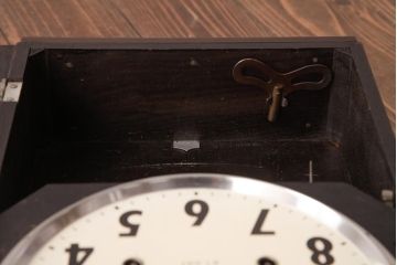 レトロ雑貨　SEIKO(セイコー)　ゼンマイ式　21DAY　渋い色味の掛け時計(柱時計、振り子時計)