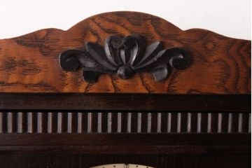 アンティーク雑貨　AIKOSHA(愛工舎)　堀田時計店　CROWNFAN　手巻き式　掛時計(柱時計、壁掛け時計)(R-036465)