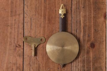 アンティーク雑貨　AIKOSHA(愛工舎)　堀田時計店　CROWNFAN　手巻き式　掛時計(柱時計、壁掛け時計)(R-036465)