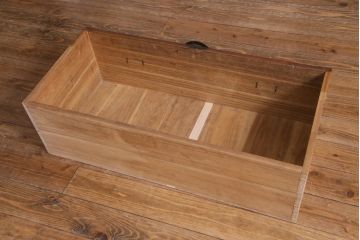 アンティーク家具　ガラス天板　明治期の時代箪笥をリメイクしたセンターテーブル(ローボード、引き出し)