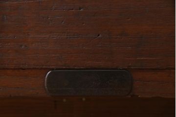 アンティーク家具　ガラス天板　明治期の時代箪笥をリメイクしたセンターテーブル(ローボード、引き出し)