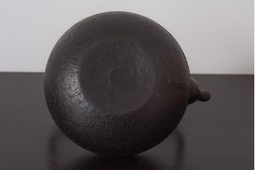 アンティーク雑貨　南部鉄瓶　在銘　秀山　作家物　あられ鉄瓶