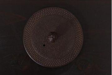 アンティーク雑貨　古い南部鉄瓶　口銀　取っ手銀象嵌