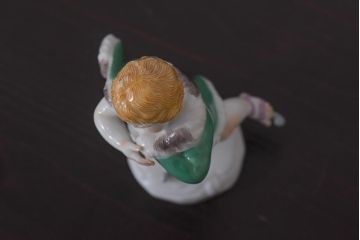 アンティーク雑貨　マイセン　四季の子供　冬　フィギュリン人形