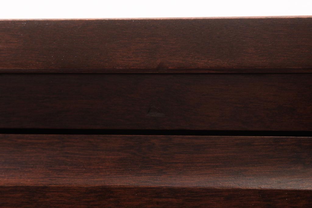 中古　北海道民芸家具　リメイク　シックな雰囲気漂うローチェスト(引き出し、テレビボード)(2)