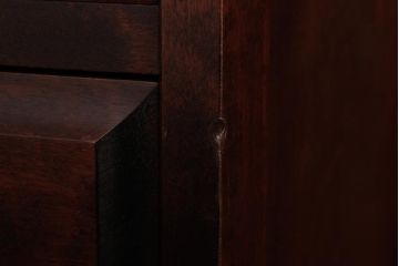 中古　北海道民芸家具　リメイク　シックな雰囲気漂うローチェスト(引き出し、テレビボード)(2)