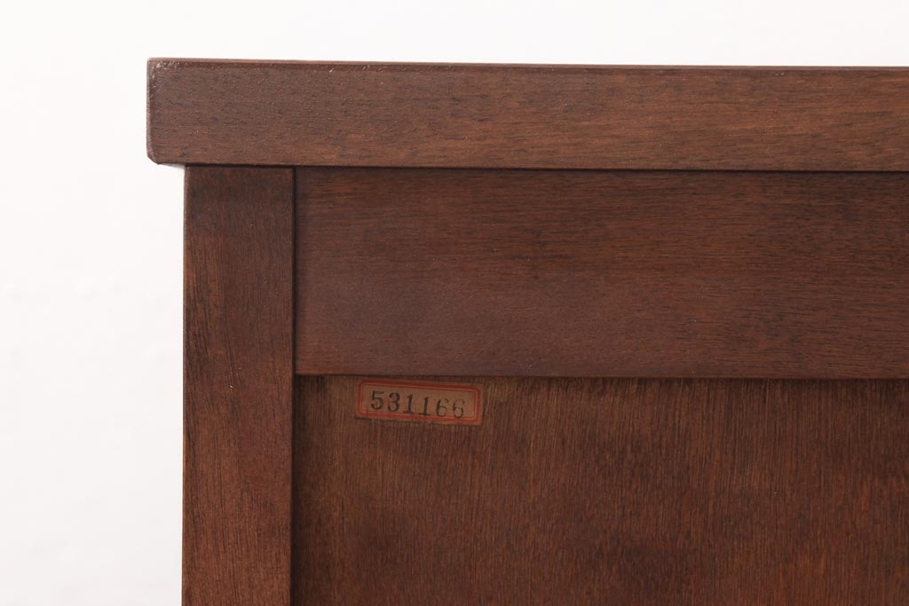 中古　北海道民芸家具　リメイク　シックな雰囲気漂うローチェスト(引き出し、テレビボード)(2)