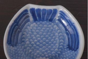 アンティーク雑貨　江戸後期　ふくら雀　小皿2枚セット(和食器)(R-036513)