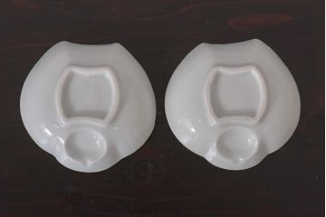 アンティーク雑貨　江戸後期　ふくら雀　小皿2枚セット(和食器)(R-036513)