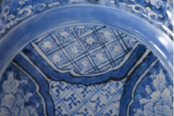アンティーク雑貨　古伊万里　江戸期の染付皿2枚セット(和食器)(R-036515)