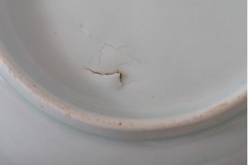 アンティーク雑貨　古伊万里　江戸期の染付皿2枚セット(和食器)(R-036515)