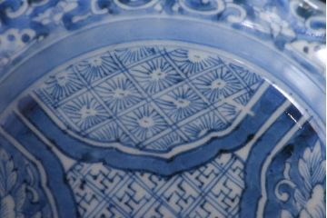 アンティーク雑貨　古伊万里　江戸期の染付皿2枚セット(和食器)(R-036516)