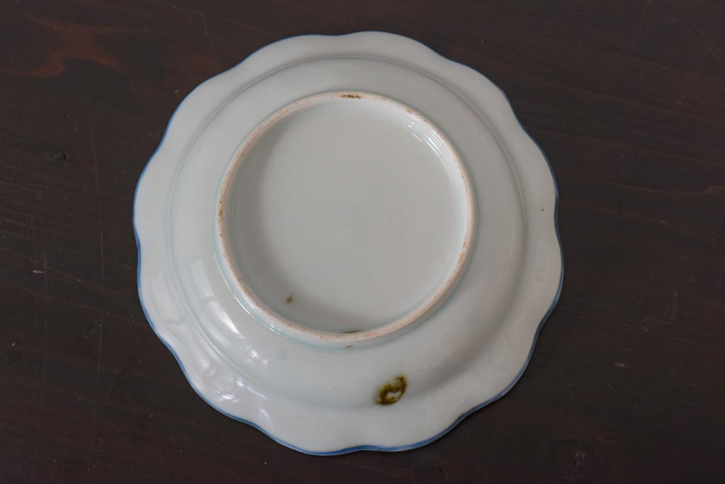 アンティーク雑貨　古伊万里　江戸期の染付皿2枚セット(和食器)(R-036516)