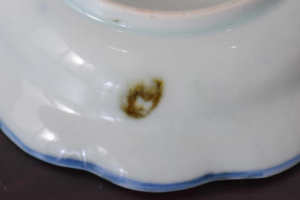 アンティーク雑貨　古伊万里　江戸期の染付皿2枚セット(和食器)(R-036516)