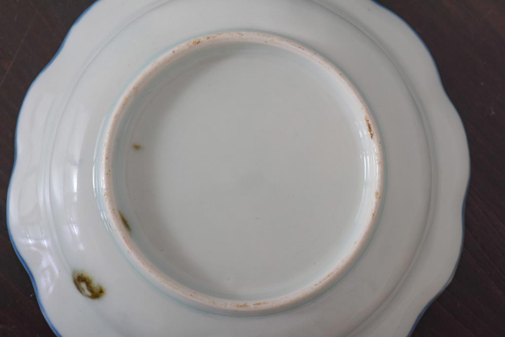 アンティーク雑貨　古伊万里　江戸期の染付皿2枚セット(和食器)(R-036516)