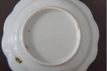 アンティーク雑貨　古伊万里　江戸期の染付皿2枚セット(和食器)(R-036516)