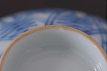 アンティーク雑貨 染付 大正昭和初期の湯呑2客セット(和食器)(R-036517)