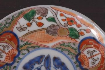 アンティーク雑貨　明治期　色絵　伊万里　6寸5分皿2枚セット(和食器)(R-036520)