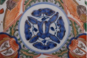 アンティーク雑貨　明治期　色絵　伊万里　6寸5分皿2枚セット(和食器)(R-036520)