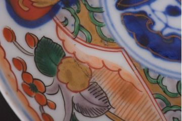 アンティーク雑貨　明治期　色絵　伊万里　6寸5分皿2枚セット(和食器)(R-036520)