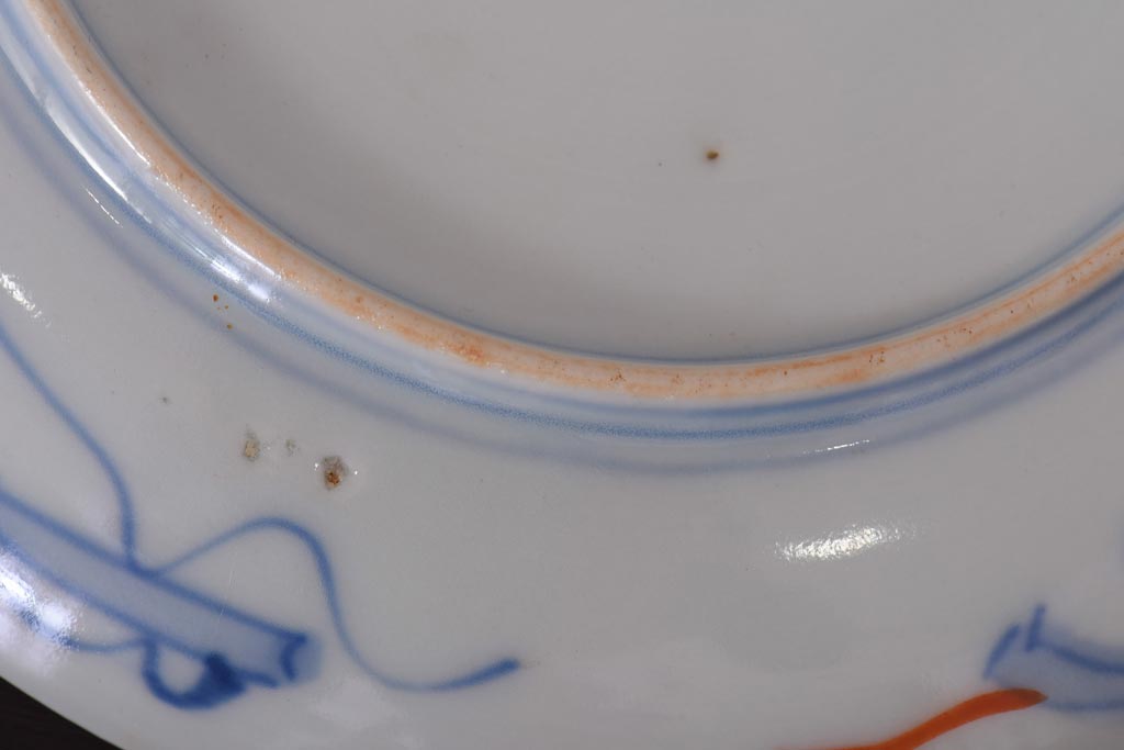 アンティーク雑貨　明治期　色絵　伊万里　6寸5分皿2枚セット(和食器)(R-036520)