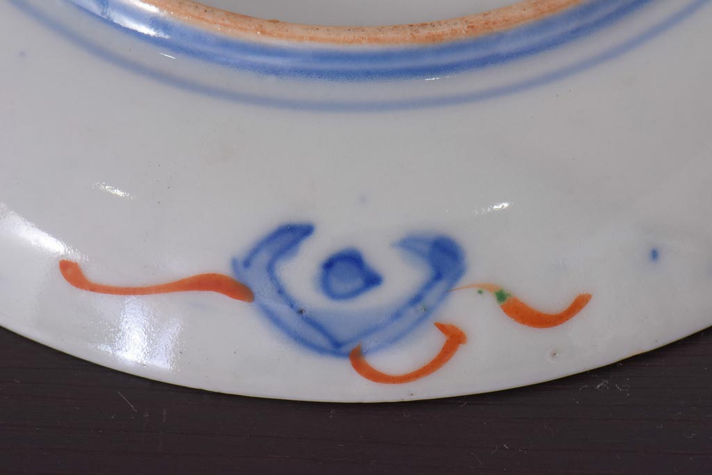 アンティーク雑貨　明治期　色絵　伊万里　6寸5分皿2枚セット(和食器)(R-036520)