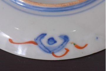 アンティーク雑貨　明治期　色絵　伊万里　6寸5分皿2枚セット(和食器)(R-036520)