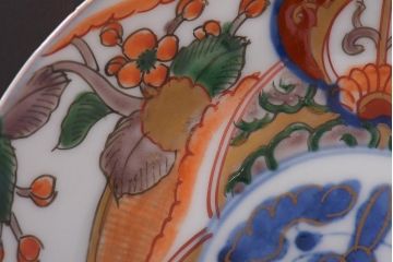 アンティーク雑貨　明治期　色絵　伊万里　6寸5分皿2枚セット(和食器)(R-036521)