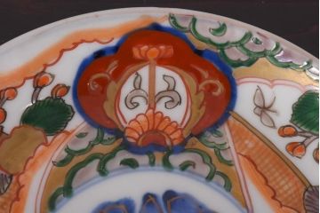 アンティーク雑貨　明治期　色絵　伊万里　6寸5分皿2枚セット(和食器)(R-036522)