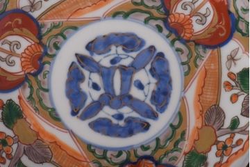 アンティーク雑貨　明治期　色絵　伊万里　6寸5分皿2枚セット(和食器)(R-036522)