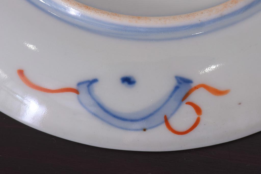 アンティーク雑貨　明治期　色絵　伊万里　6寸5分皿2枚セット(和食器)(R-036522)