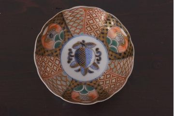 アンティーク雑貨　明治期　伊万里　色絵　なます皿2枚セット(和食器)(R-036523)