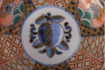 アンティーク雑貨　明治期　伊万里　色絵　なます皿2枚セット(和食器)(R-036523)