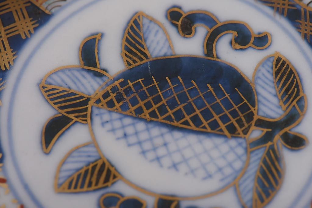 アンティーク雑貨　明治期　伊万里　色絵　なます皿2枚セット(和食器)(R-036523)