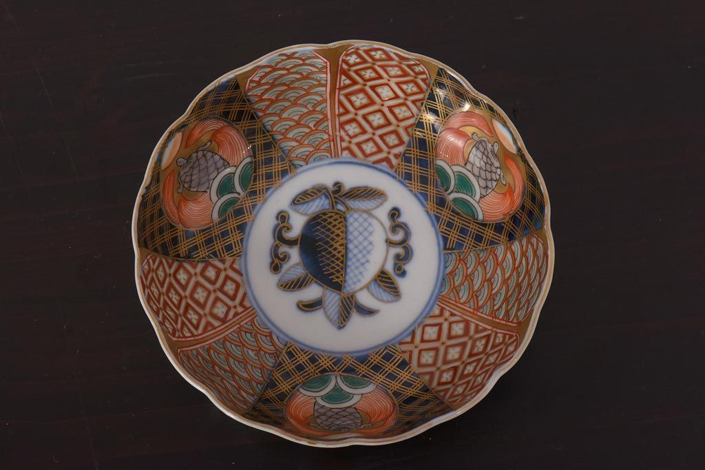 アンティーク雑貨　明治期　伊万里　色絵　なます皿2枚セット(和食器)(R-036524)