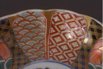 アンティーク雑貨　明治期　伊万里　色絵　なます皿2枚セット(和食器)(R-036524)