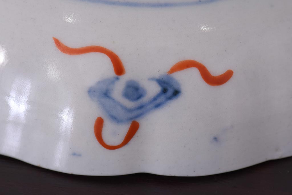 アンティーク雑貨　明治期　伊万里　色絵　なます皿2枚セット(和食器)(R-036524)