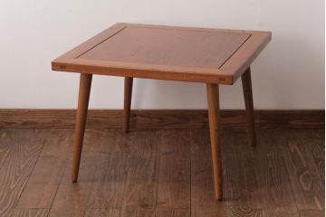 リメイク家具　天板ケヤキ材　古天板をリメイクしたローテーブル(サイドテーブル、テーブル)