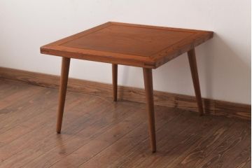 リメイク家具　天板ケヤキ材　古天板をリメイクしたローテーブル(サイドテーブル、テーブル)
