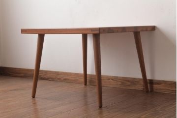 リメイク家具　天板ケヤキ材　古天板をリメイクしたローテーブル(サイドテーブル、テーブル)