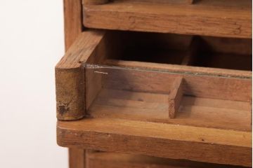 アンティーク雑貨　クロネコ　昭和レトロな佇まいが魅力のミシン糸ケース(収納棚)