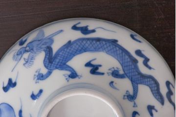 アンティーク雑貨　江戸期　伊万里　鳳凰　蓋付き茶碗2客セット(和食器)(R-036528)