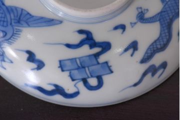 アンティーク雑貨　江戸期　伊万里　鳳凰　蓋付き茶碗2客セット(和食器)(R-036528)