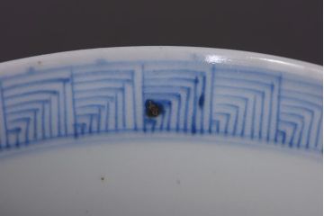 アンティーク雑貨　江戸期　伊万里　鳳凰　蓋付き茶碗2客セット(和食器)(R-036528)