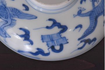 アンティーク雑貨　江戸期　伊万里　鳳凰　蓋付き茶碗2客セット(和食器)(R-036529)