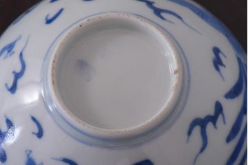 アンティーク雑貨　江戸期　伊万里　鳳凰　蓋付き茶碗3客セット(和食器)(R-036530)