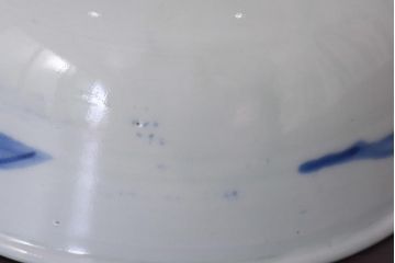 アンティーク雑貨　江戸期　伊万里　コウモリ図柄　深鉢　皿(和食器)(R-036531)