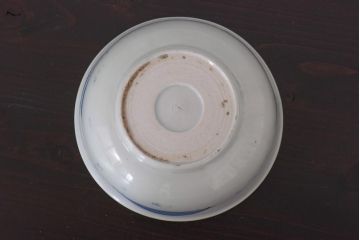 アンティーク雑貨　江戸期　伊万里　コウモリ図柄　深鉢　皿(和食器)(R-036532)